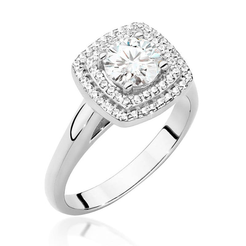 Pierścionek W548 Diament 0,70ct białe złoto
