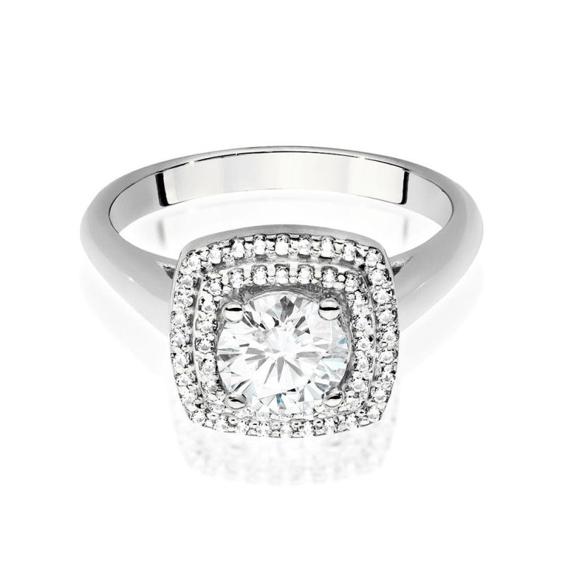 Pierścionek W548 Diament 0,70ct białe złoto