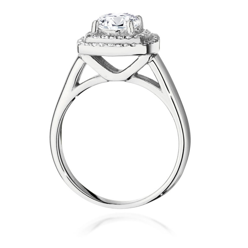 Pierścionek W548 Diament 0,70ct białe złoto
