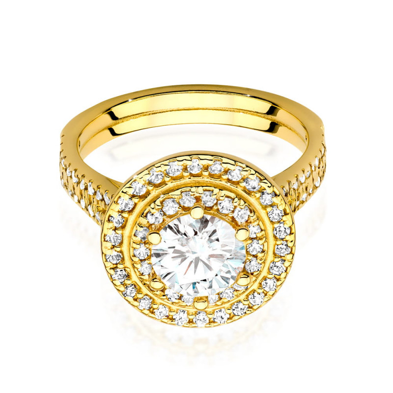 Pierścionek W549 Diament 0,70ct żółte złoto