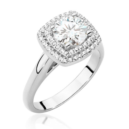 Pierścionek W548 Diament 1,00ct białe złoto