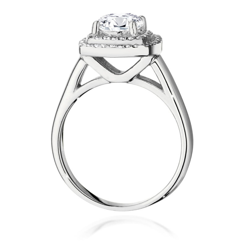 Pierścionek W548 Diament 1,00ct białe złoto