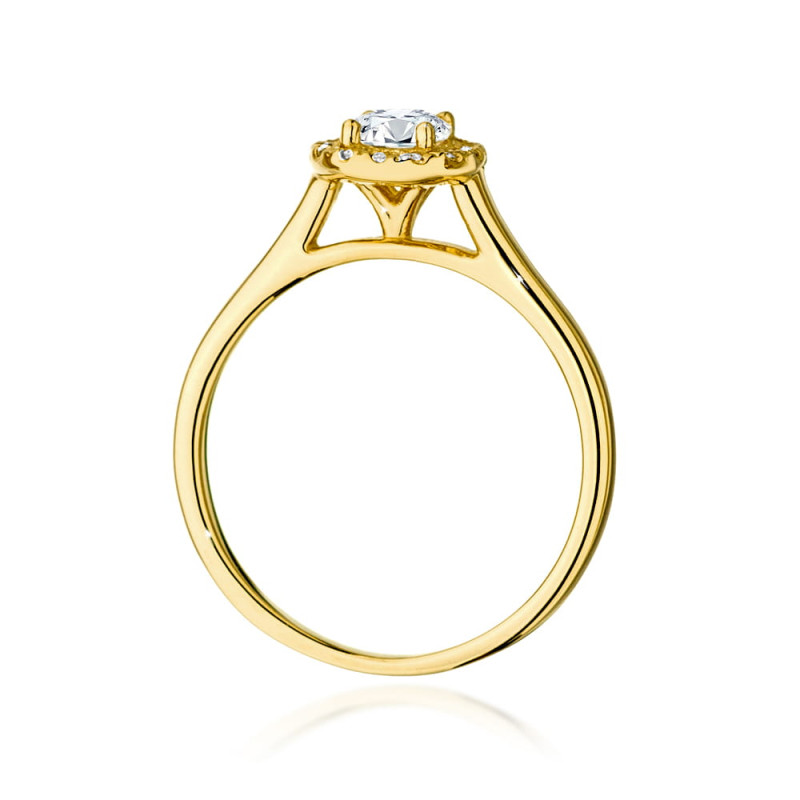 Pierścionek W550 Diament 0,40ct żółte złoto