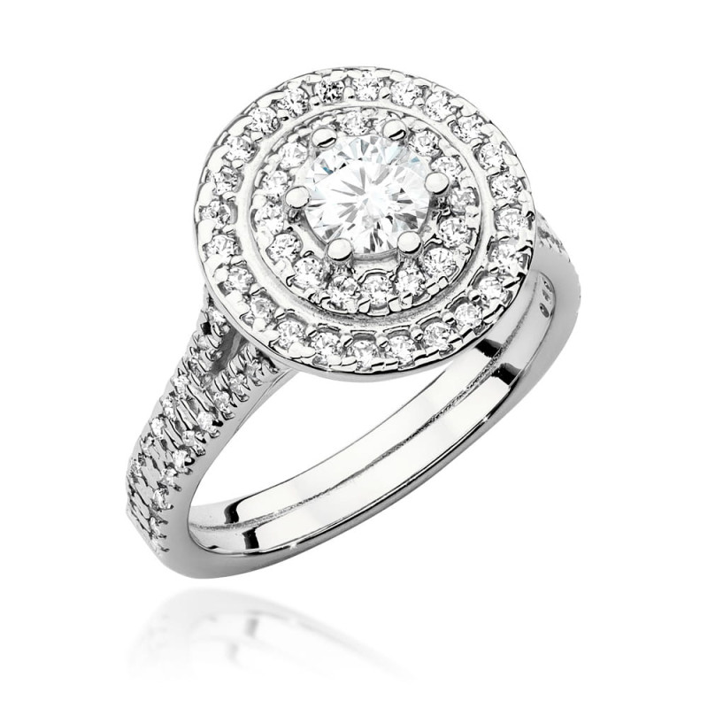 Pierścionek W549 Diament 0,40ct białe złoto