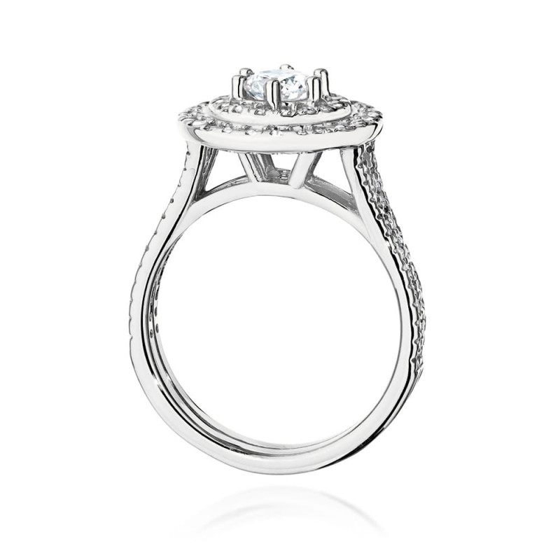 Pierścionek W549 Diament 0,40ct białe złoto