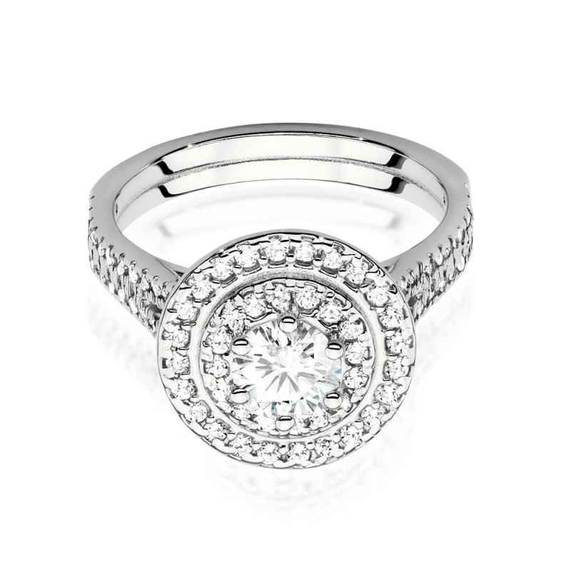 Pierścionek W549 Diament 0,50ct białe złoto