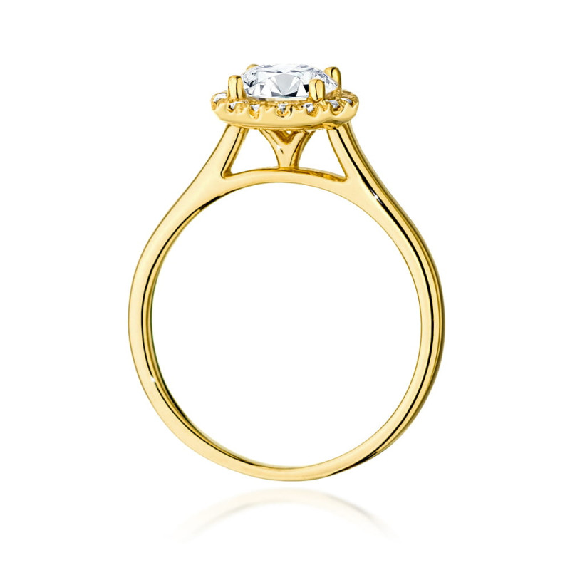 Pierścionek W550 Diament 1,00ct żółte złoto