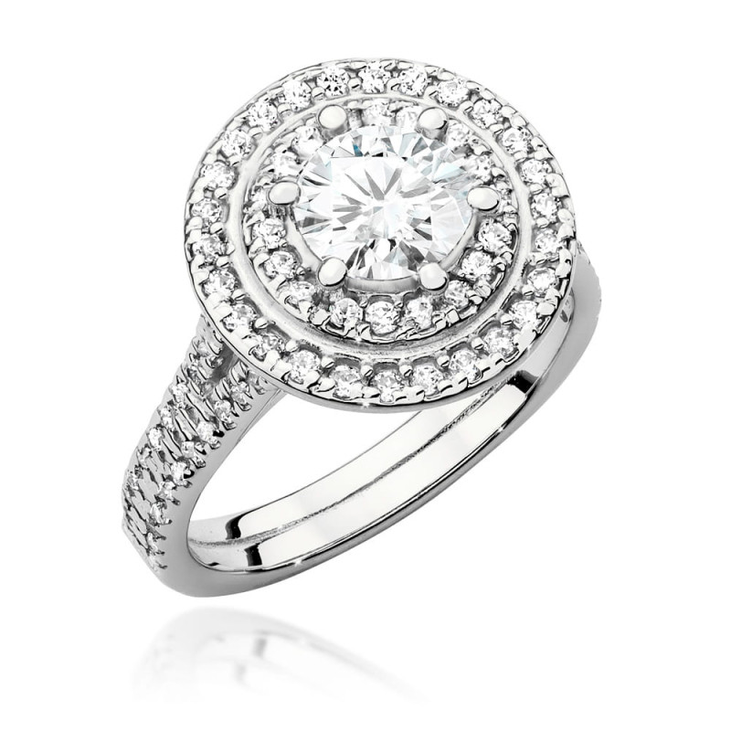 Pierścionek W549 Diament 0,70ct białe złoto