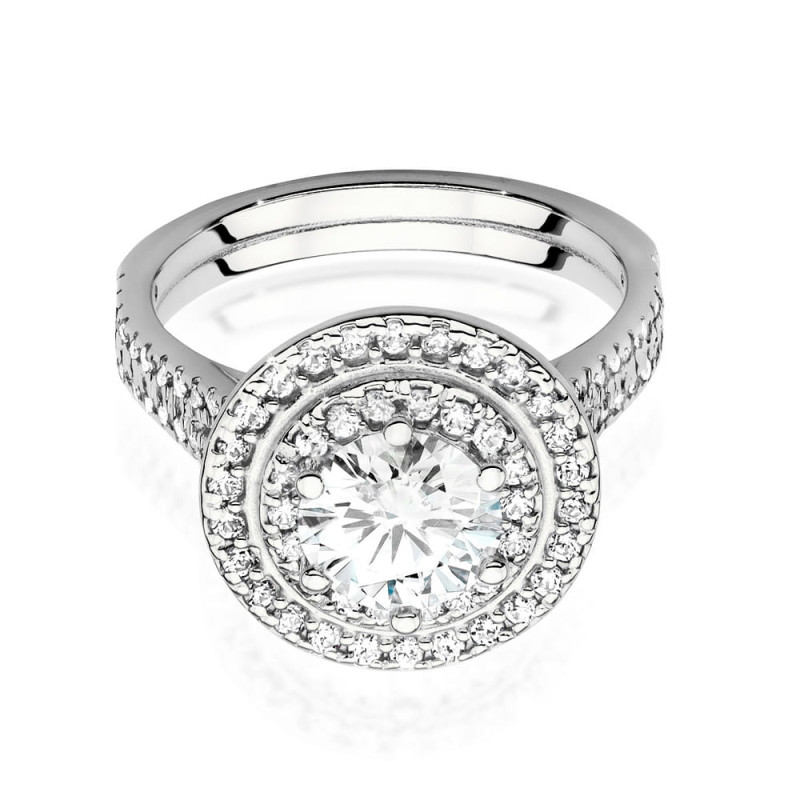 Pierścionek W549 Diament 1,00ct białe złoto