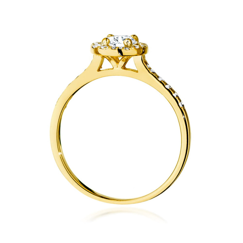 Pierścionek W551 Diament 0,50ct żółte złoto