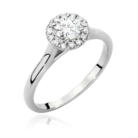 Pierścionek W550 Diament 0,40ct białe złoto