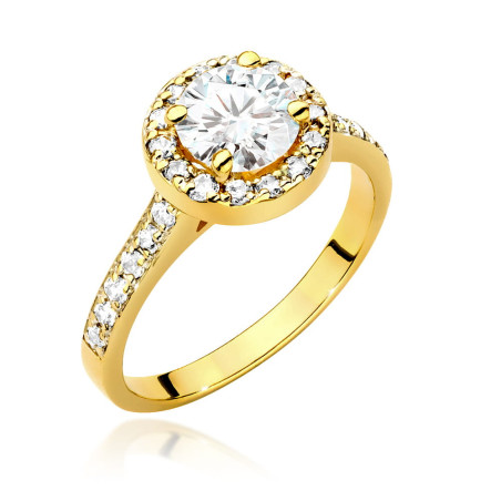 Pierścionek W551 Diament 1,00ct żółte złoto