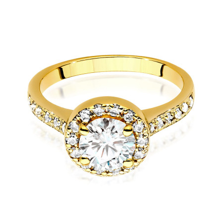 Pierścionek W551 Diament 1,00ct żółte złoto