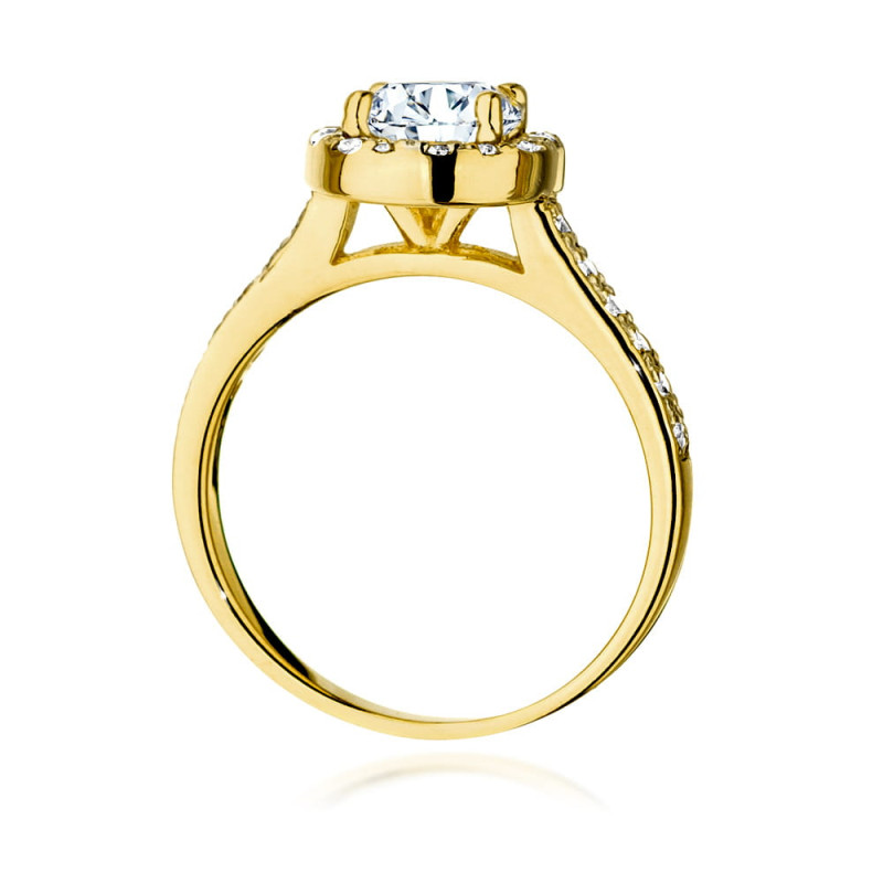 Pierścionek W551 Diament 1,00ct żółte złoto