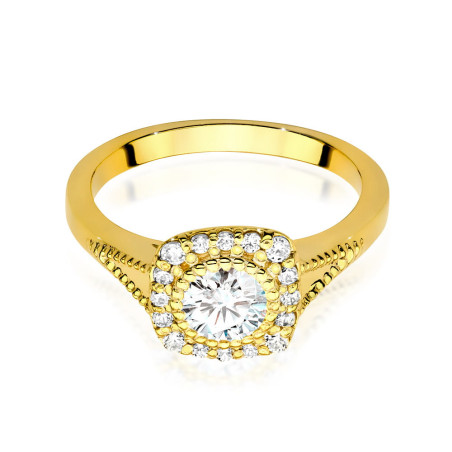 Pierścionek W552 Diament 0,50ct żółte złoto