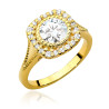 Pierścionek W552 Diament 0,70ct żółte złoto