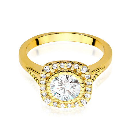 Pierścionek W552 Diament 0,70ct żółte złoto