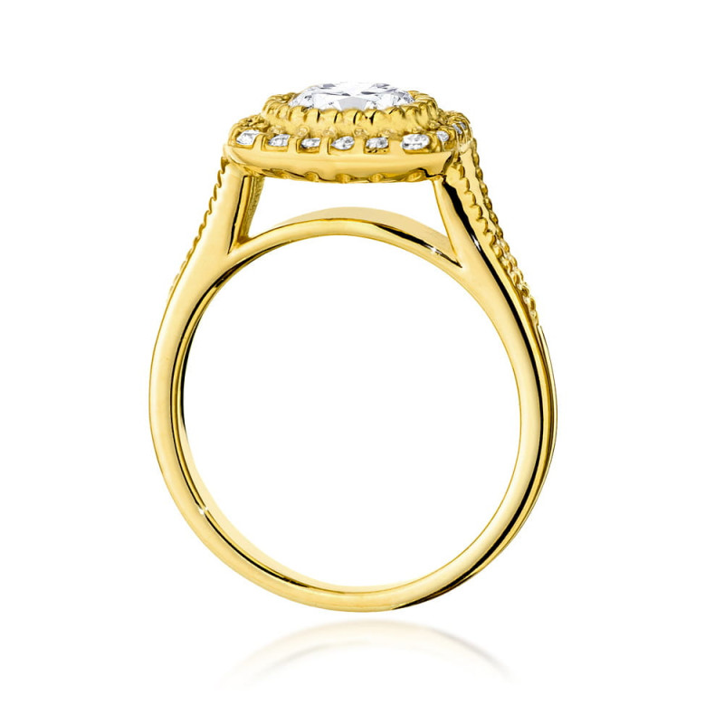 Pierścionek W552 Diament 0,70ct żółte złoto