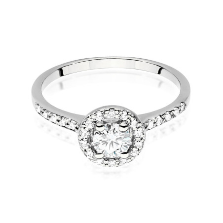 Pierścionek W551 Diament 0,40ct białe złoto