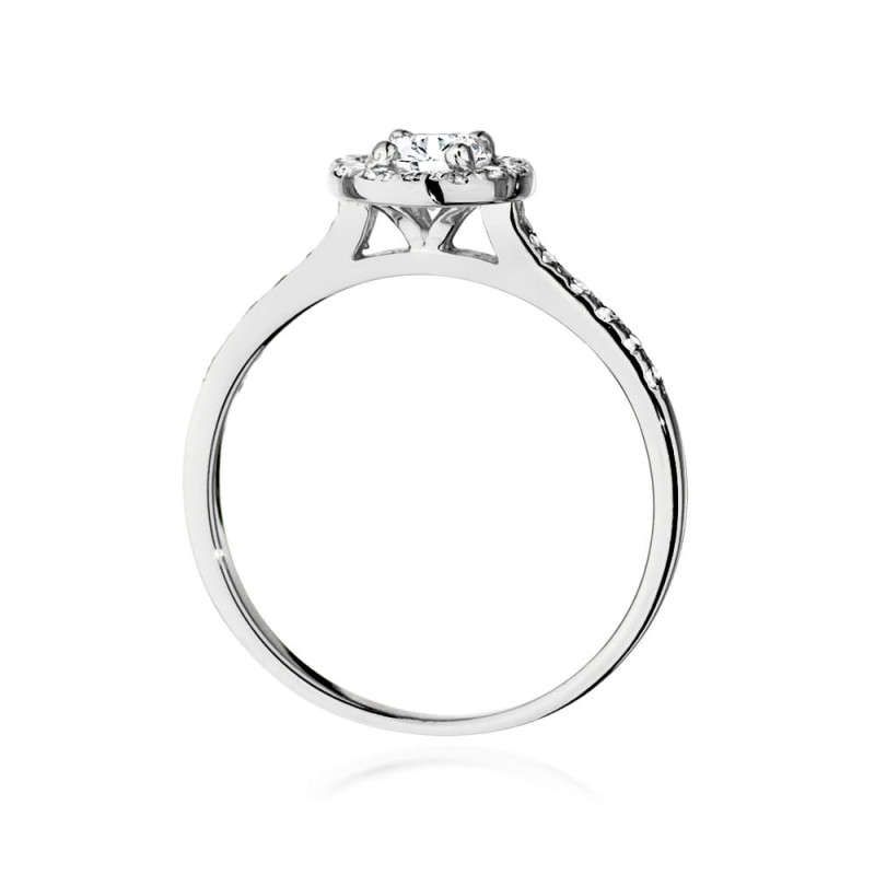 Pierścionek W551 Diament 0,40ct białe złoto