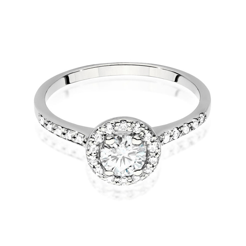 Pierścionek W551 Diament 0,50ct białe złoto