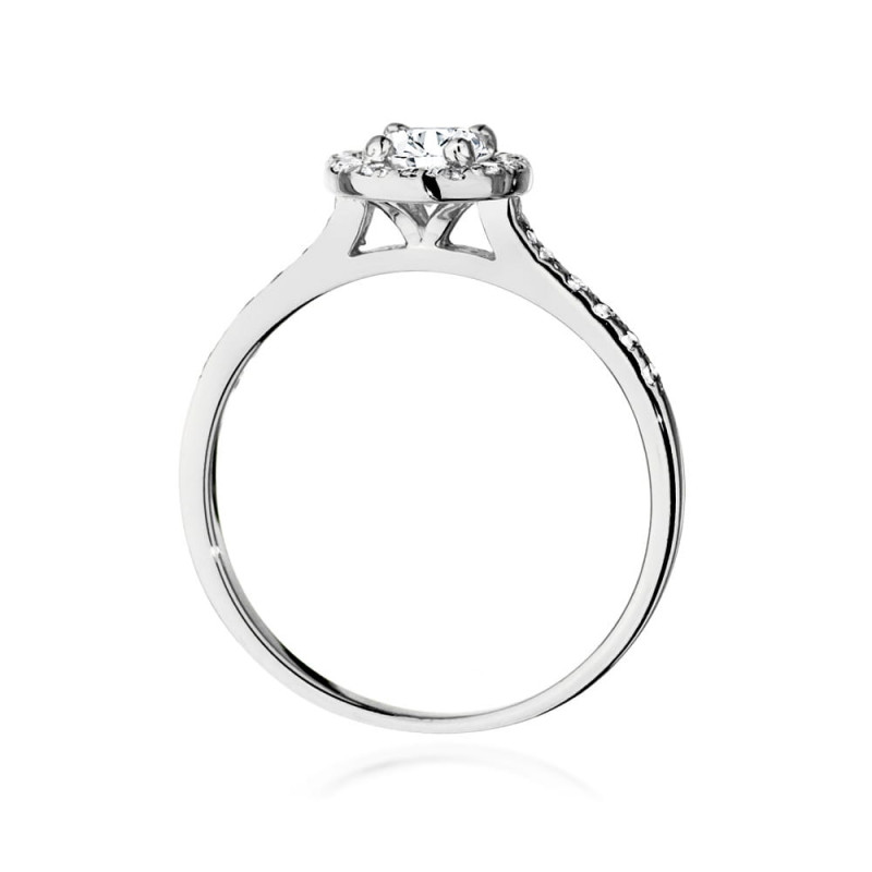 Pierścionek W551 Diament 0,50ct białe złoto