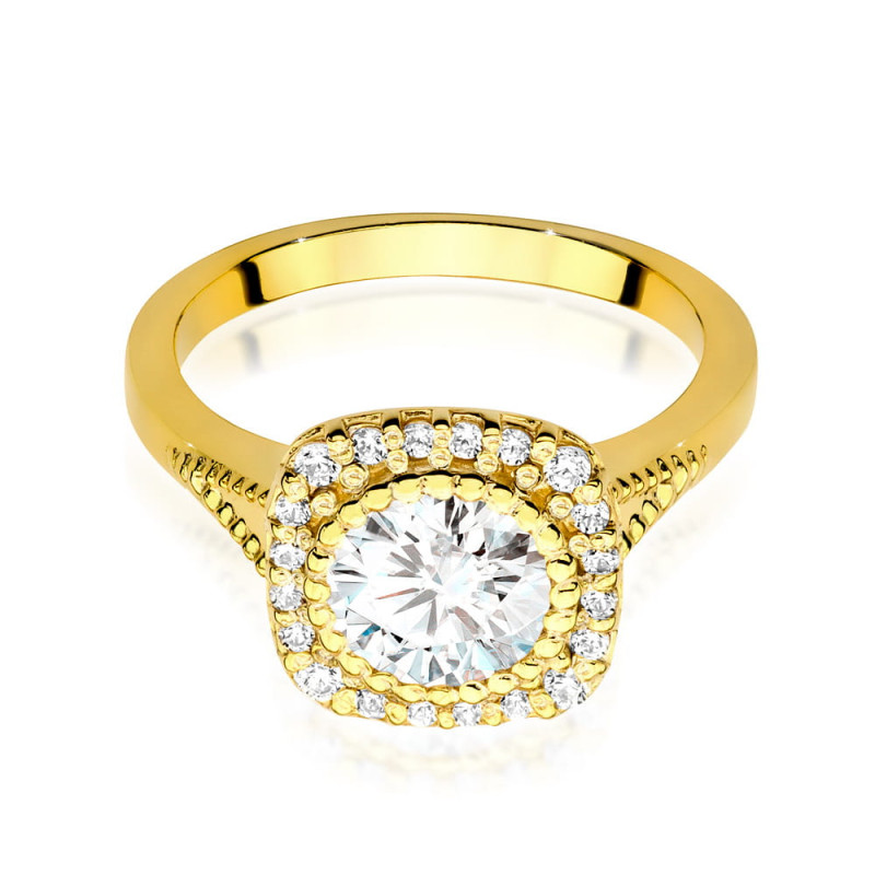 Pierścionek W552 Diament 1,00ct żółte złoto