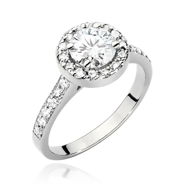 Pierścionek W551 Diament 0,70ct białe złoto