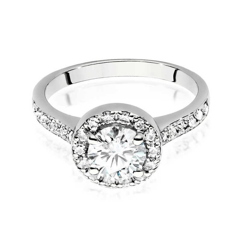 Pierścionek W551 Diament 0,70ct białe złoto