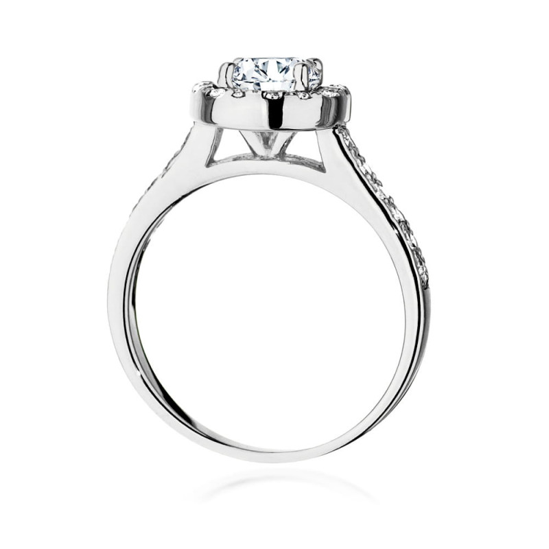 Pierścionek W551 Diament 0,70ct białe złoto