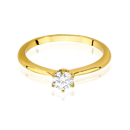 Pierścionek W553 Diament 0,50ct żółte złoto