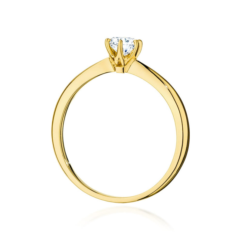 Pierścionek W553 Diament 0,50ct żółte złoto