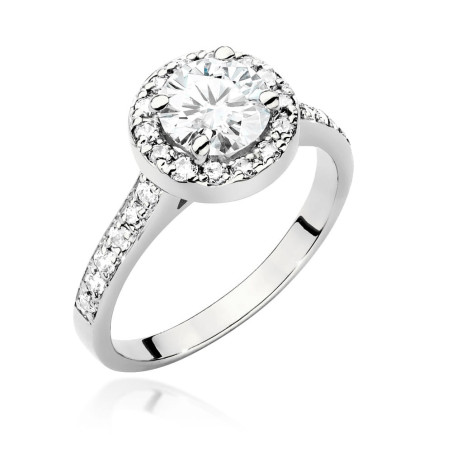 Pierścionek W551 Diament 1,00ct białe złoto