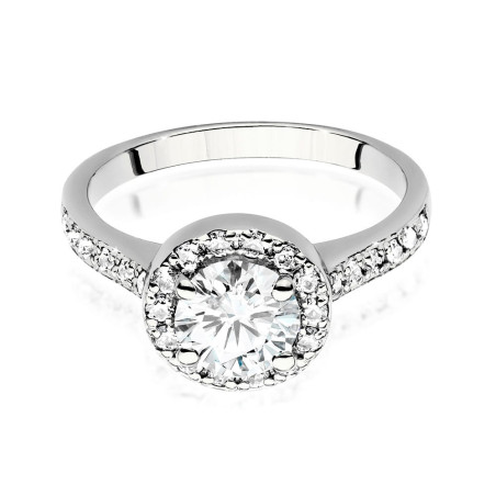Pierścionek W551 Diament 1,00ct białe złoto