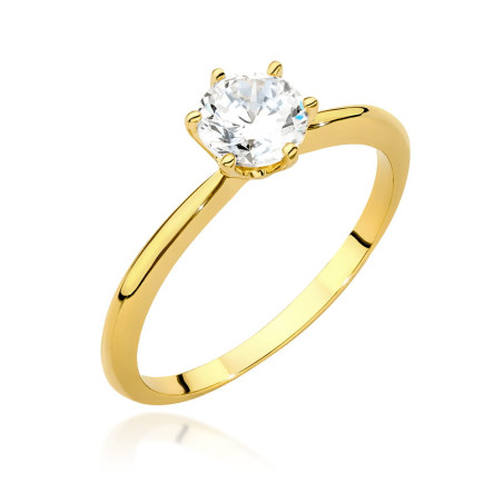 Pierścionek W553 Diament 0,70ct żółte złoto