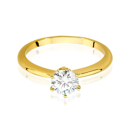 Pierścionek W553 Diament 0,70ct żółte złoto