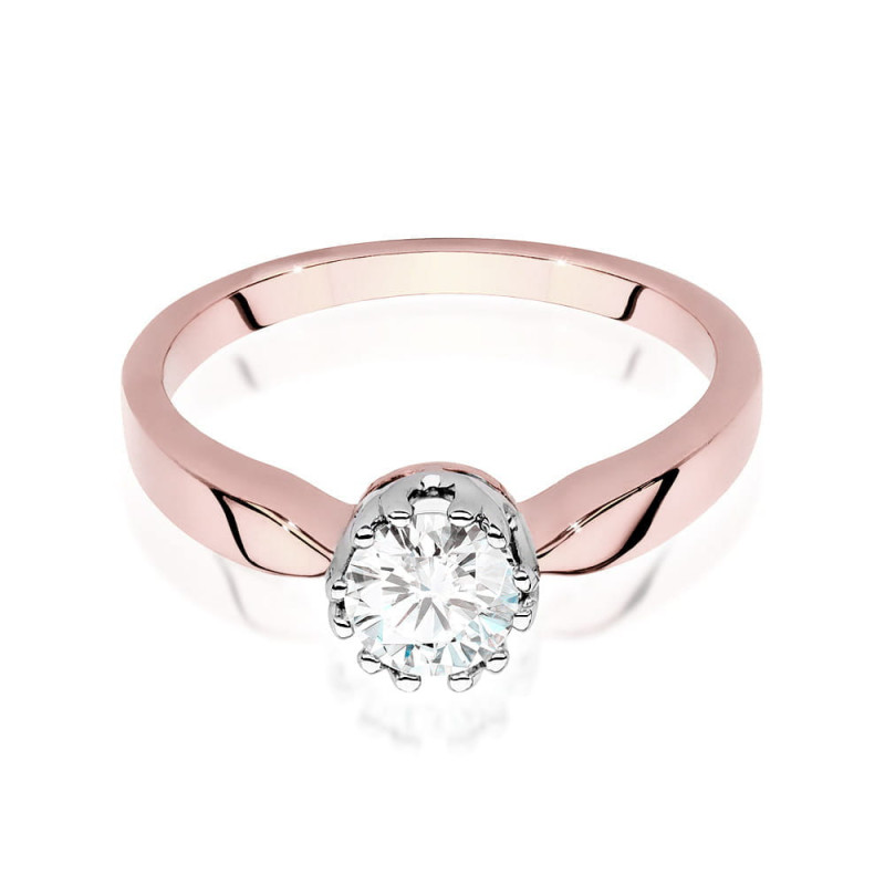 Pierścionek W541 Diament 0,50ct różowe złoto
