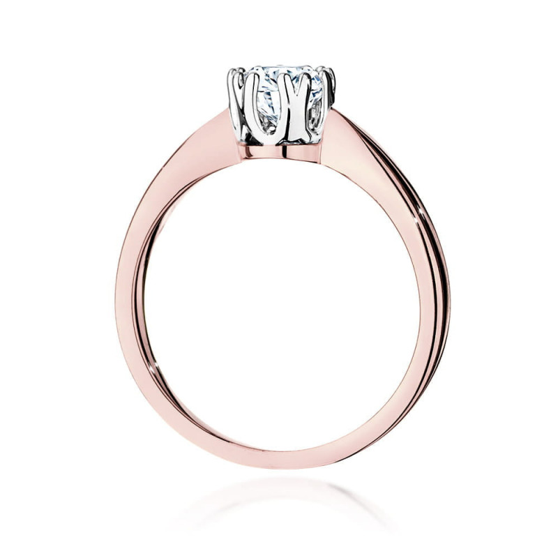 Pierścionek W541 Diament 0,50ct różowe złoto