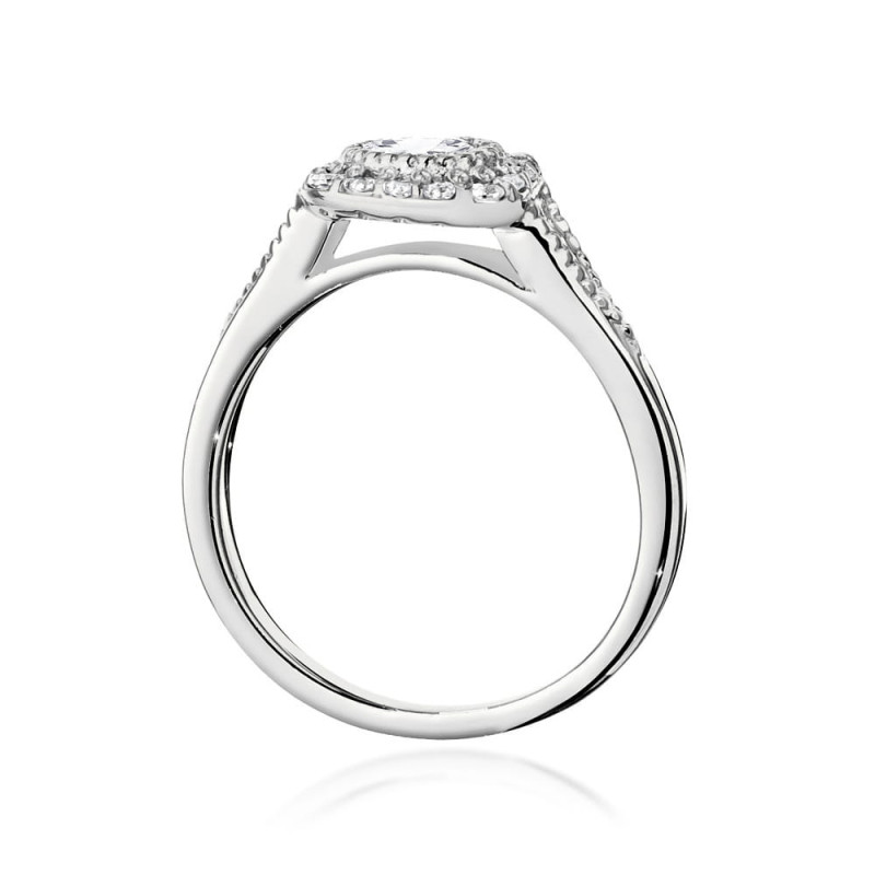 Pierścionek W552 Diament 0,40ct białe złoto