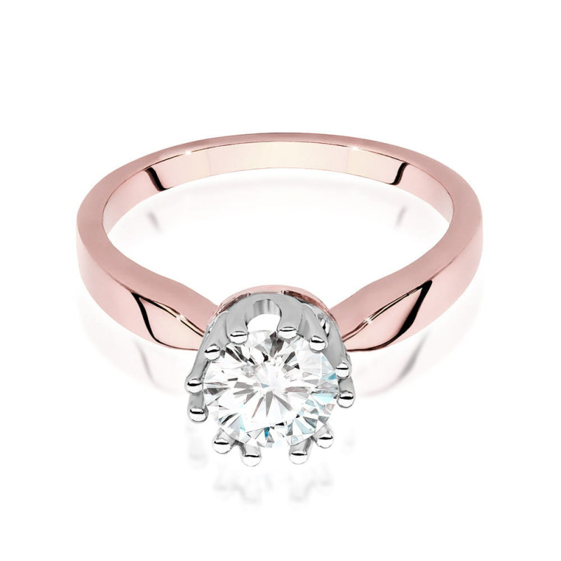 Pierścionek W541 Diament 0,70ct różowe złoto