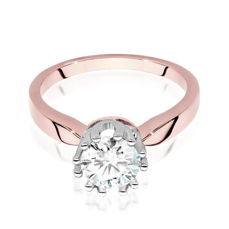 Pierścionek W541 Diament 1,00ct różowe złoto