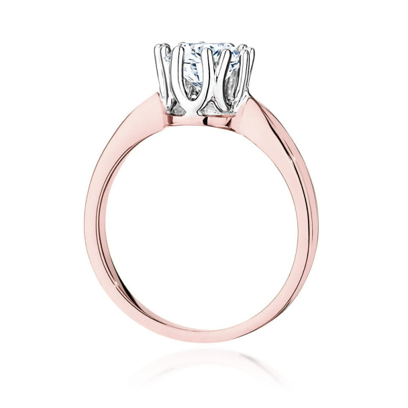 Pierścionek W541 Diament 1,00ct różowe złoto