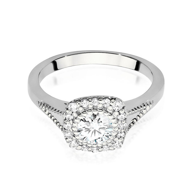 Pierścionek W552 Diament 0,50ct białe złoto