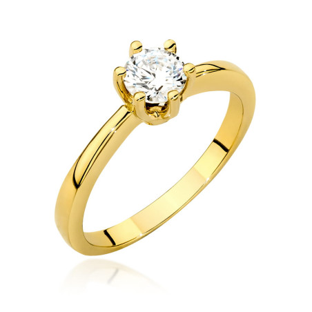 Pierścionek W563 Diament 0,50ct żółte złoto