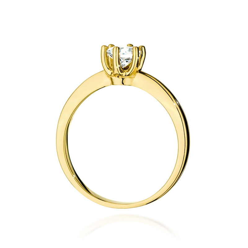 Pierścionek W563 Diament 0,50ct żółte złoto