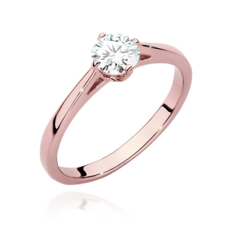 Pierścionek W543 Diament 0,50ct różowe złoto