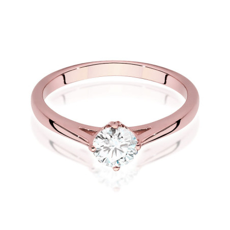 Pierścionek W543 Diament 0,50ct różowe złoto