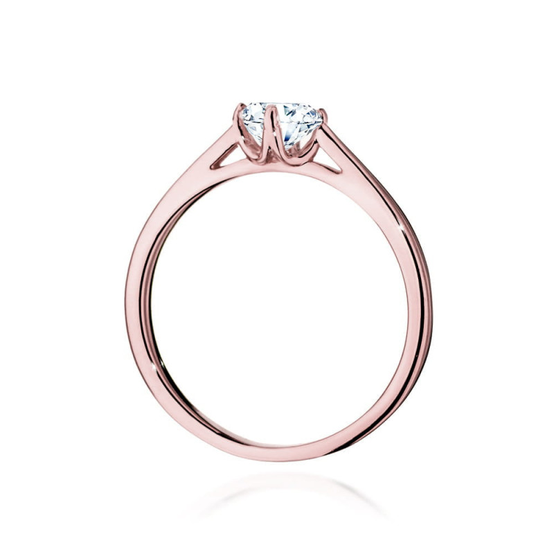 Pierścionek W543 Diament 0,50ct różowe złoto