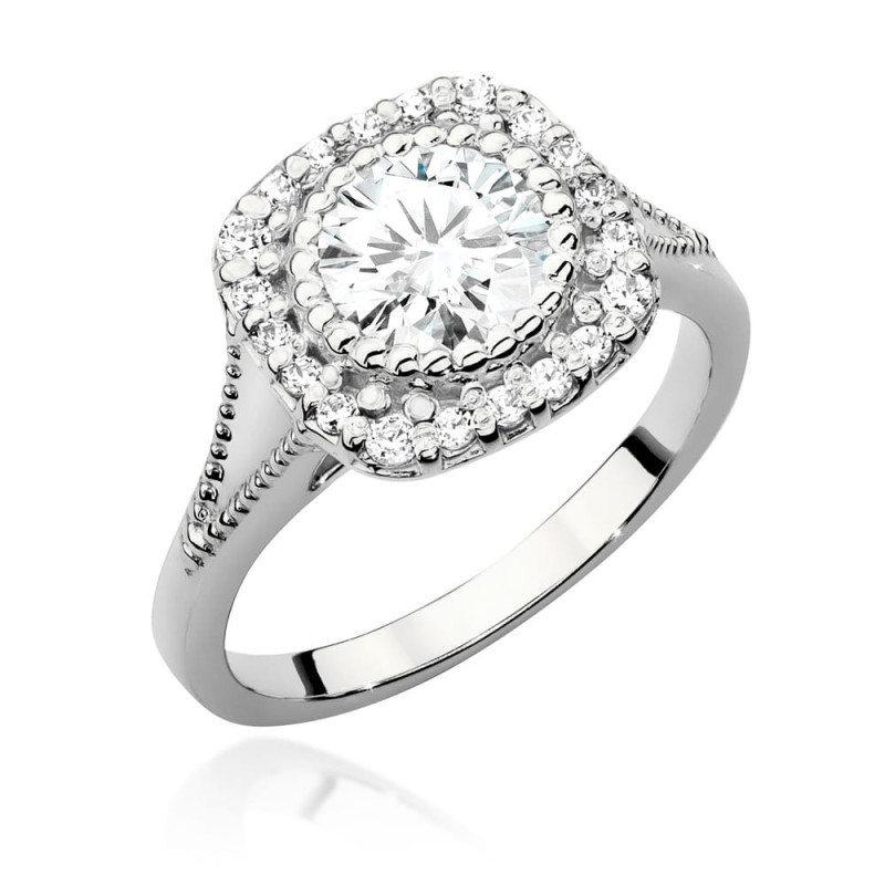Pierścionek W552 Diament 0,70ct białe złoto