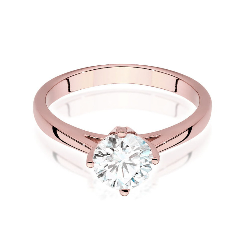 Pierścionek W543 Diament 1,00ct różowe złoto